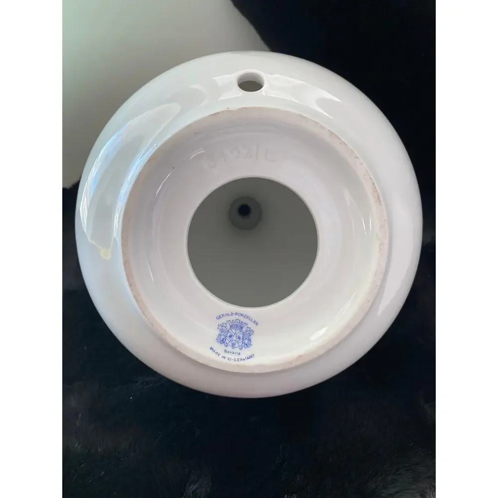 Vintage Gerold Porzellan lamp base, white porcelain, Made W Germany 4 available